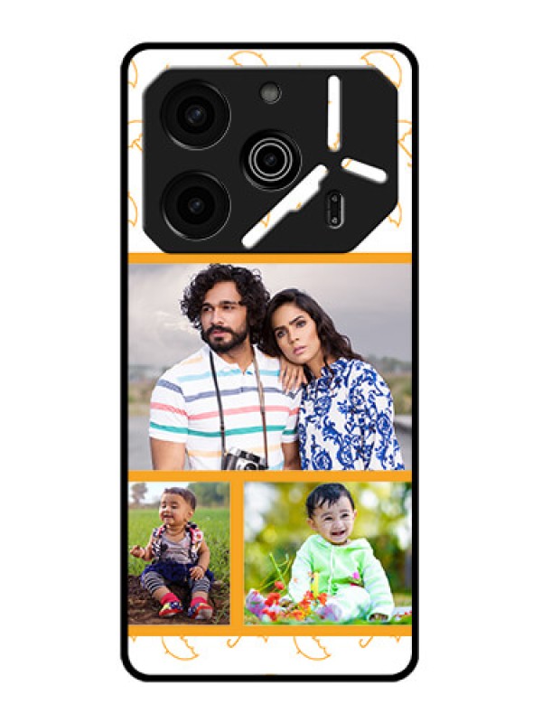 Custom Tecno Pova 6 Pro 5G Custom Metal Phone CaseYellow Pattern Design