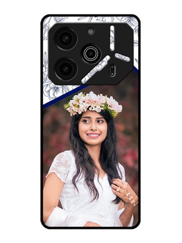 Custom Tecno Pova 6 Pro 5G Custom Metal Phone CaseClassy Floral Design