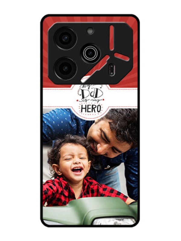Custom Tecno Pova 6 Pro 5G Custom Metal Phone CaseMy Dad Hero Design