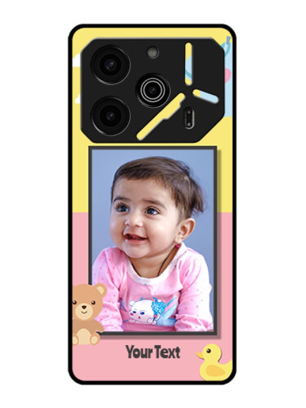 Custom Tecno Pova 6 Pro 5G Custom Metal Phone CaseKids 2 Color Design