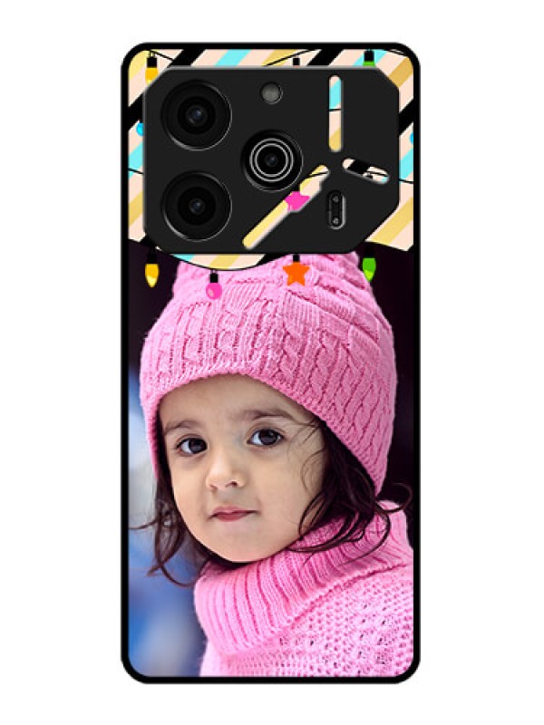 Custom Tecno Pova 6 Pro 5G Custom Metal Phone CaseLights Hanging Design