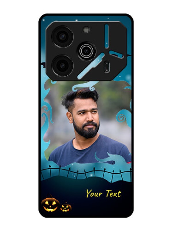 Custom Tecno Pova 6 Pro 5G Custom Metal Phone CaseHalloween Frame Design
