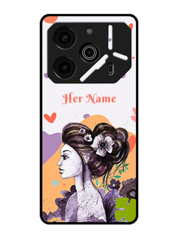 Custom Tecno Pova 6 Pro 5G Custom Metal Phone CaseWoman And Nature Design