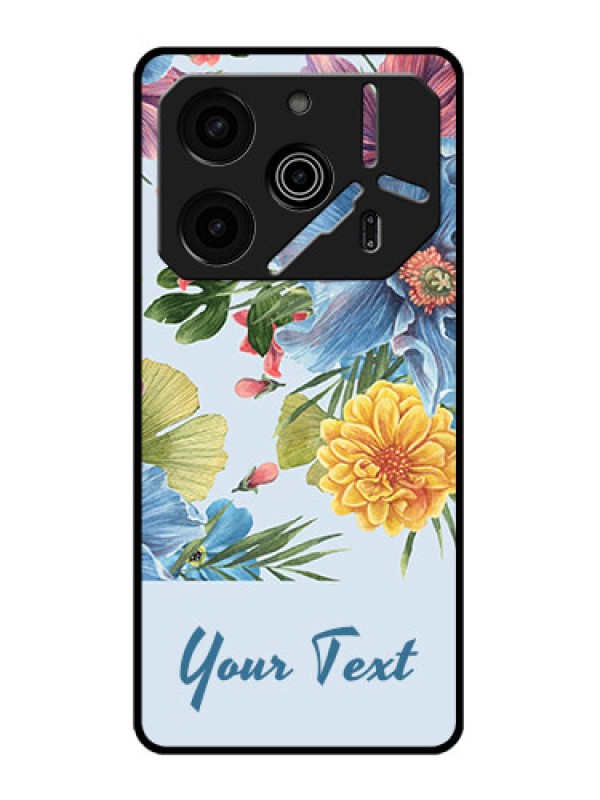 Custom Tecno Pova 6 Pro 5G Custom Metal Phone CaseStunning Watercolored Flowers Painting Design