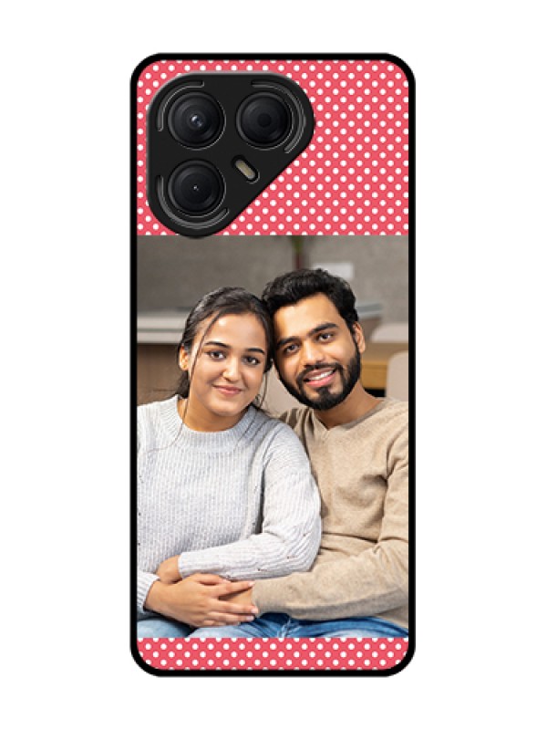 Custom Tecno Pova 7 5G Custom Metal Phone Case - White Dotted Design