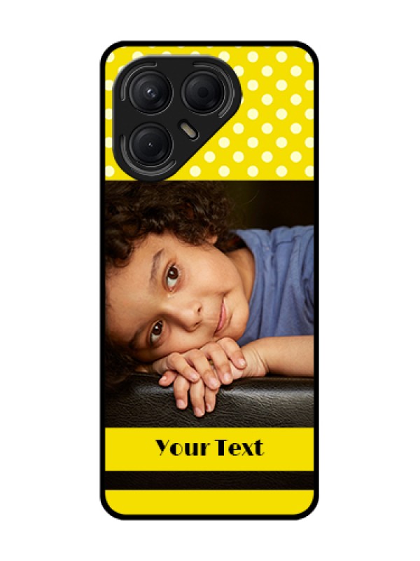 Custom Tecno Pova 7 5G Custom Metal Phone Case - Bright Yellow Case Design