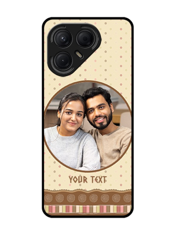 Custom Tecno Pova 7 5G Custom Metal Phone Case - Brown Dotted Mobile Case Design