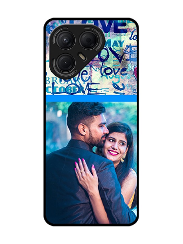 Custom Tecno Pova 7 5G Custom Metal Phone Case - Colorful Love Design