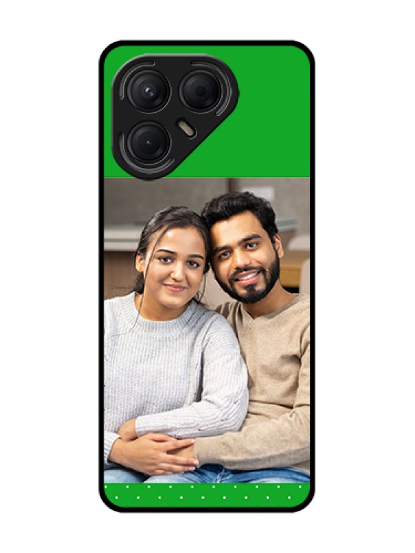 Custom Tecno Pova 7 5G Custom Metal Phone Case - Green Pattern Design