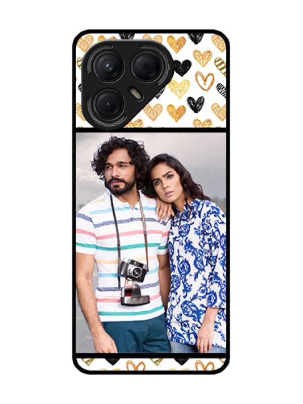 Custom Tecno Pova 7 5G Custom Metal Phone Case - Love Symbol Design