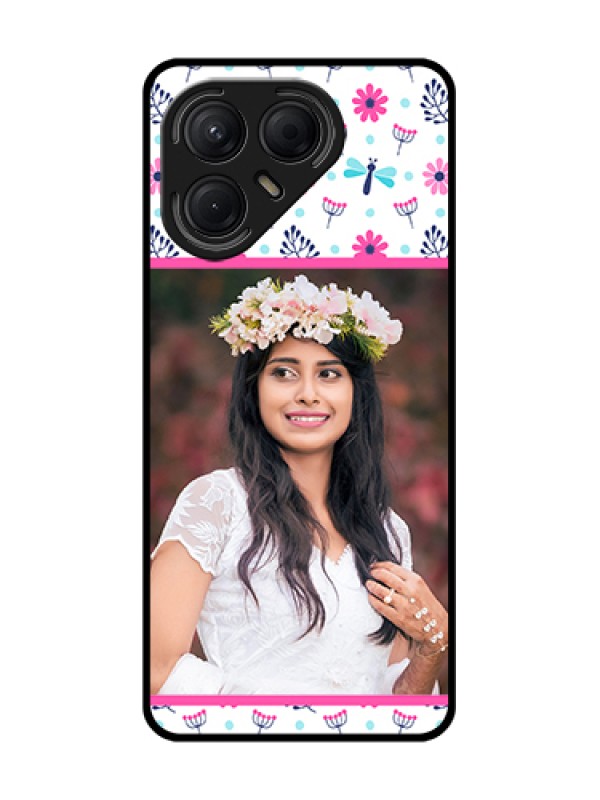 Custom Tecno Pova 7 5G Custom Metal Phone Case - Colorful Flower Design