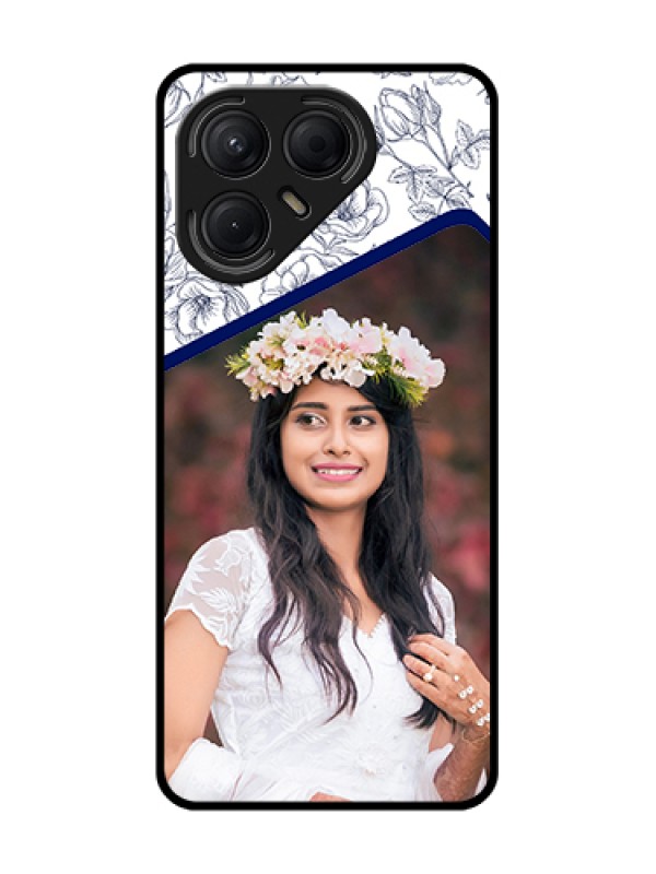 Custom Tecno Pova 7 5G Custom Metal Phone Case - Classy Floral Design