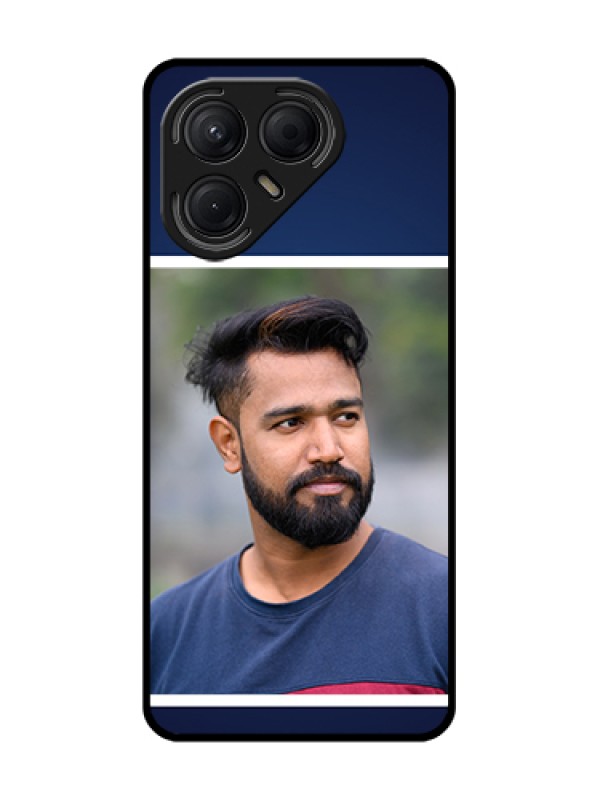 Custom Tecno Pova 7 5G Custom Metal Phone Case - Simple Royal Blue Design