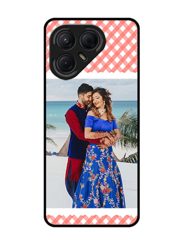 Custom Tecno Pova 7 5G Custom Metal Phone Case - Pink Pattern Design