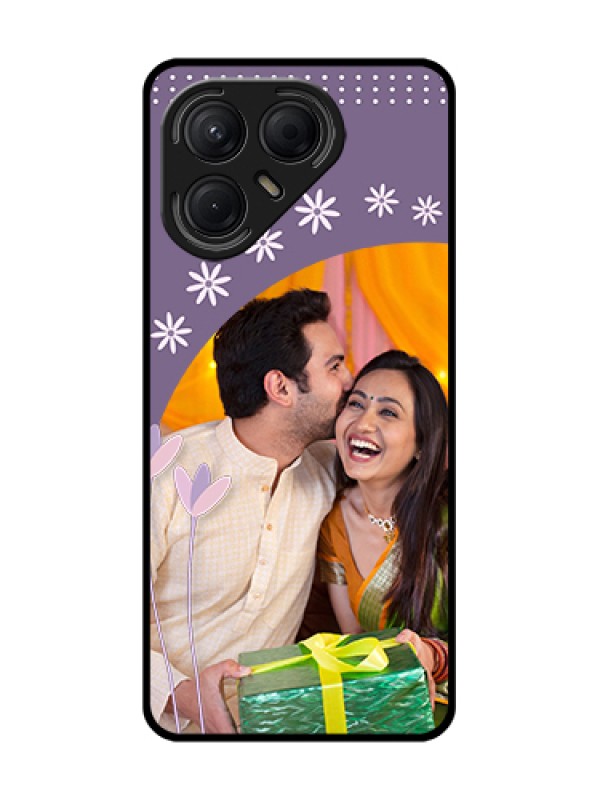 Custom Tecno Pova 7 5G Custom Metal Phone Case - Lavender Flowers Design