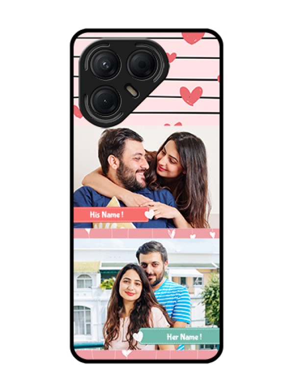 Custom Tecno Pova 7 5G Custom Metal Phone Case - Photo With Heart Design