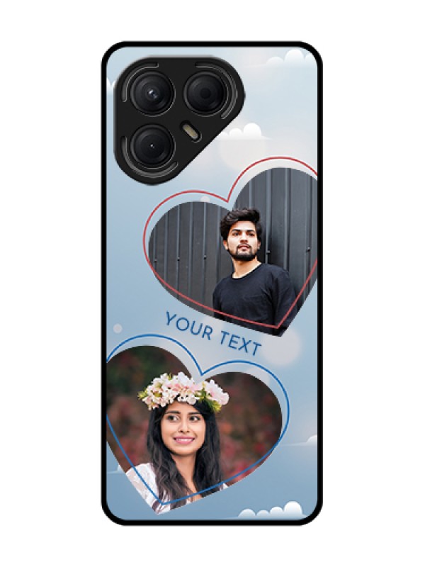 Custom Tecno Pova 7 5G Custom Metal Phone Case - Blue Color Couple Design