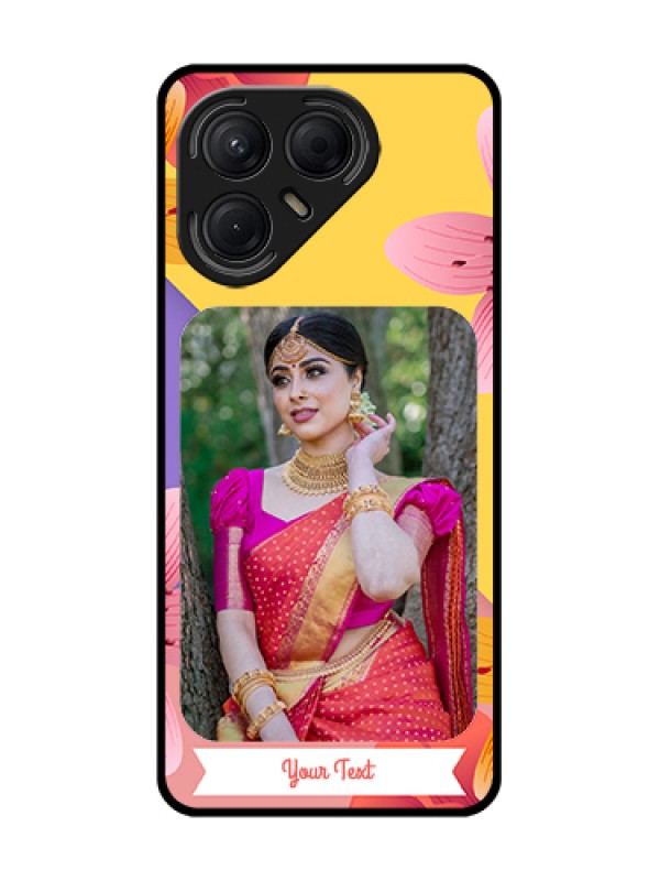 Custom Tecno Pova 7 5G Custom Metal Phone Case - 3 Image With Vintage Floral Design