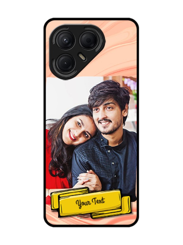 Custom Tecno Pova 7 5G Custom Metal Phone Case - Marble Texture Design