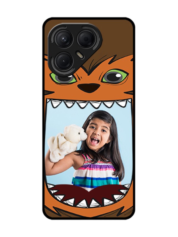 Custom Tecno Pova 7 5G Custom Metal Phone Case - Owl Monster Back Case Design