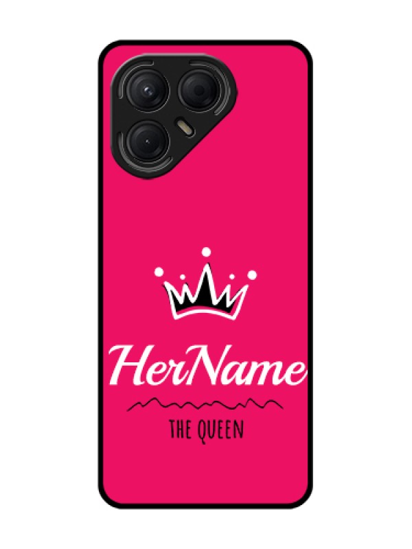 Custom Tecno Pova 7 5G Custom Metal Phone Case - Queen With Name Design