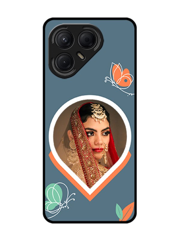 Custom Tecno Pova 7 5G Custom Metal Phone Case - Droplet Butterflies Design