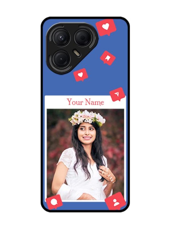 Custom Tecno Pova 7 5G Custom Metal Phone Case - Like Share And Comment Design