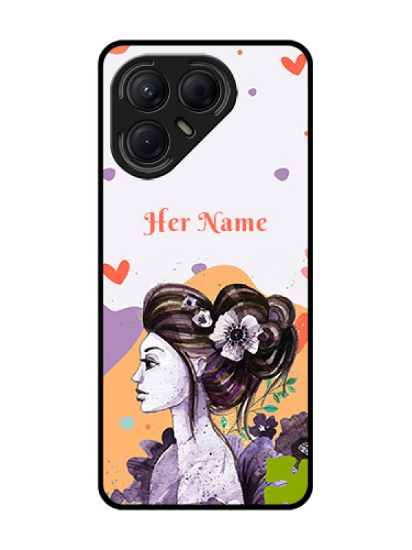 Custom Tecno Pova 7 5G Custom Metal Phone Case - Woman And Nature Design