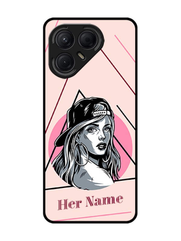 Custom Tecno Pova 7 5G Custom Metal Phone Case - Rockstar Girl Design