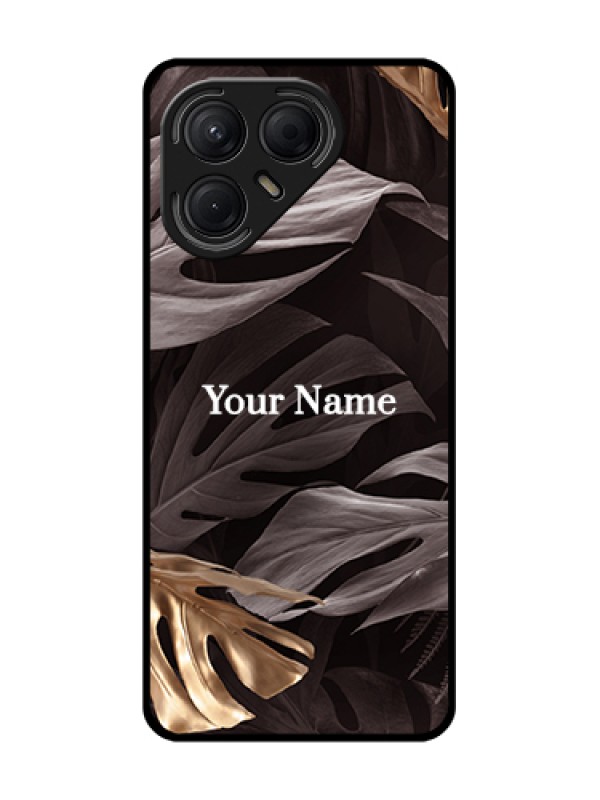 Custom Tecno Pova 7 5G Custom Metal Phone Case - Wild Leaves Digital Paint Design