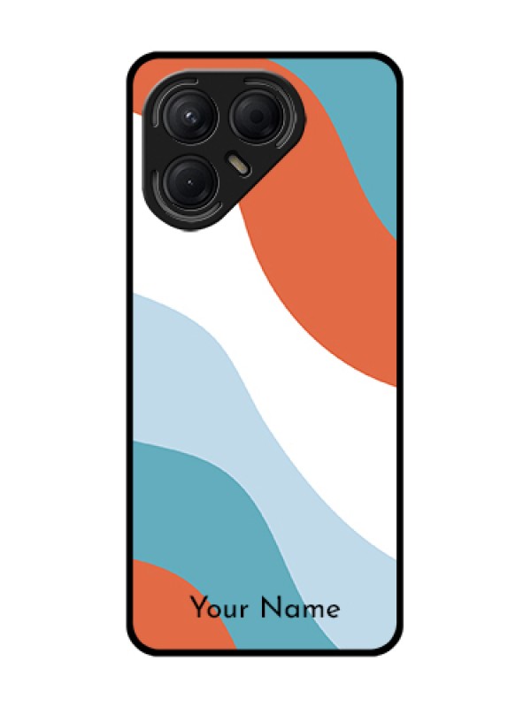 Custom Tecno Pova 7 5G Custom Metal Phone Case - Coloured Waves Design