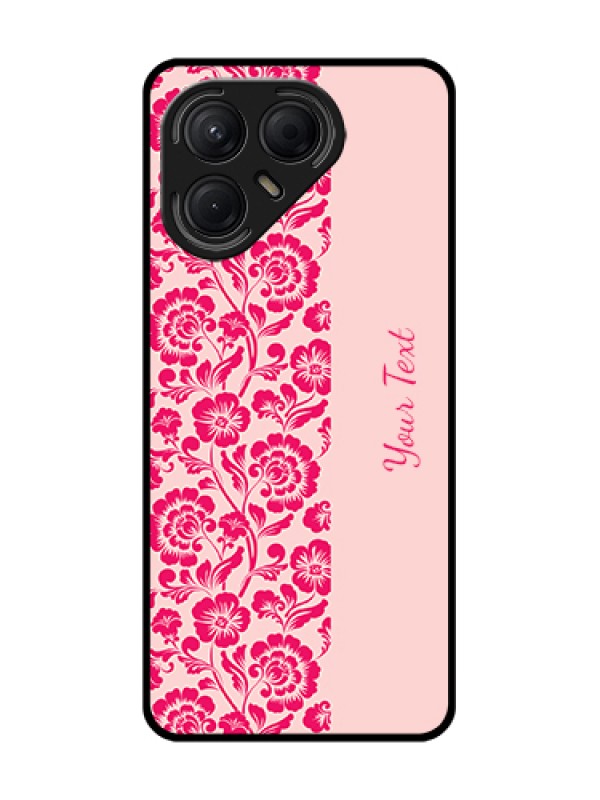 Custom Tecno Pova 7 5G Custom Metal Phone Case - Attractive Floral Pattern Design