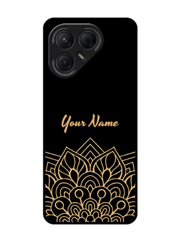 Custom Tecno Pova 7 5G Custom Metal Phone Case - Golden Mandala Design