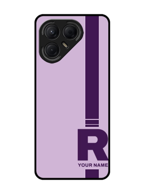 Custom Tecno Pova 7 5G Custom Metal Phone Case - Simple Dual Tone Stripe With Name Design