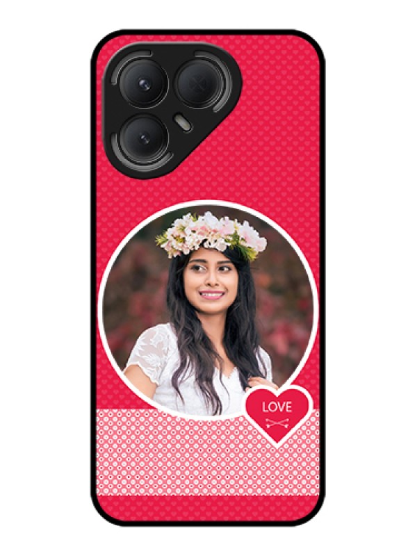 Custom Tecno Pova 7 Pro 5G Custom Metal Phone Case - Pink Color Pattern Design