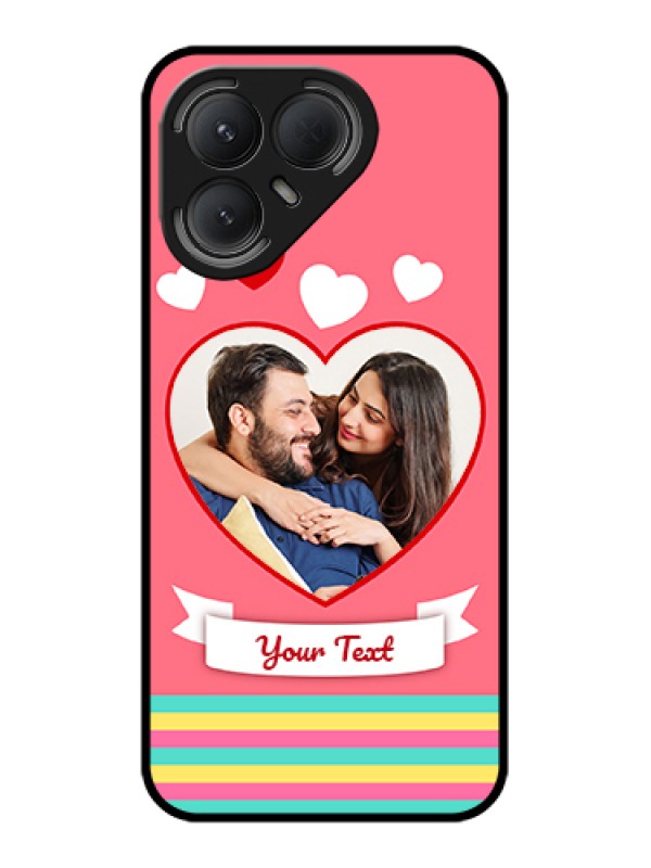 Custom Tecno Pova 7 Pro 5G Custom Metal Phone Case - Love Shapes Doodle Design