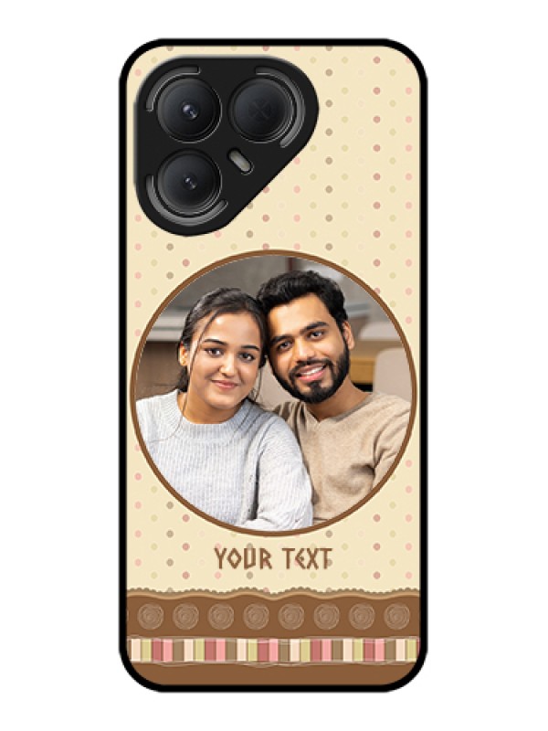 Custom Tecno Pova 7 Pro 5G Custom Metal Phone Case - Brown Dotted Mobile Case Design