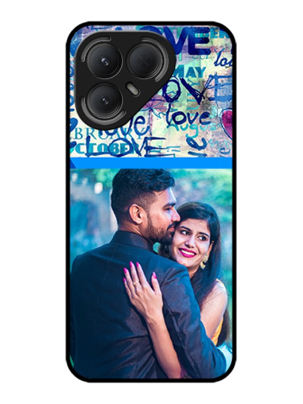 Custom Tecno Pova 7 Pro 5G Custom Metal Phone Case - Colorful Love Design