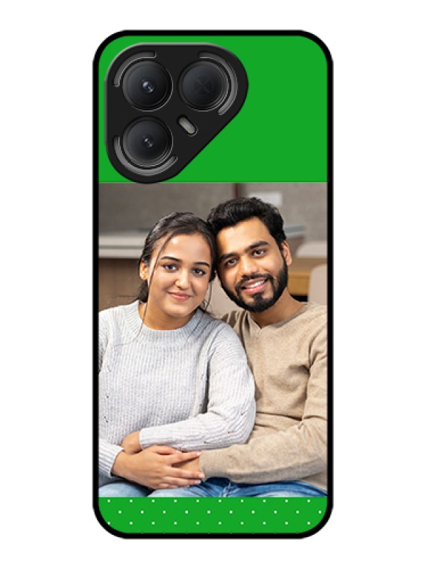 Custom Tecno Pova 7 Pro 5G Custom Metal Phone Case - Green Pattern Design