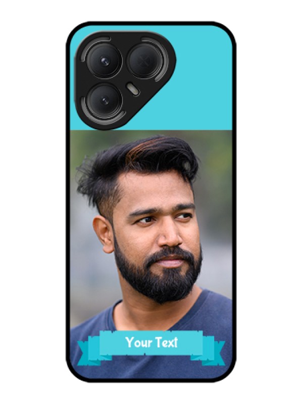 Custom Tecno Pova 7 Pro 5G Custom Metal Phone Case - Blue Color Design