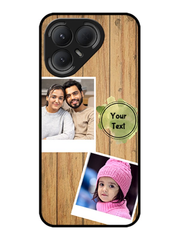 Custom Tecno Pova 7 Pro 5G Custom Metal Phone Case - Wooden Texture Design