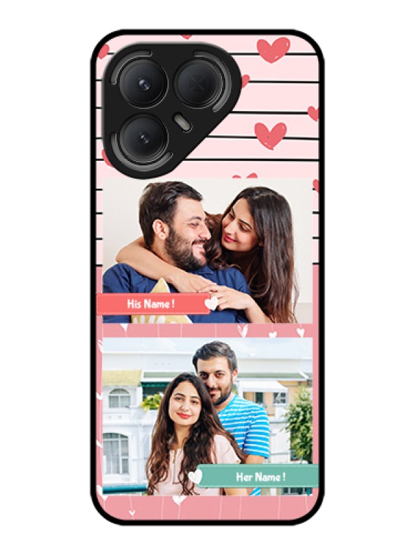 Custom Tecno Pova 7 Pro 5G Custom Metal Phone Case - Photo With Heart Design