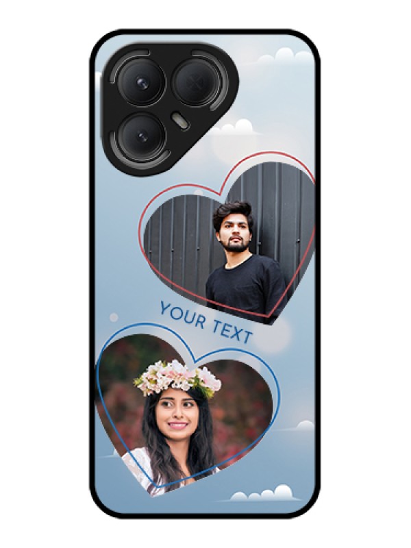 Custom Tecno Pova 7 Pro 5G Custom Metal Phone Case - Blue Color Couple Design