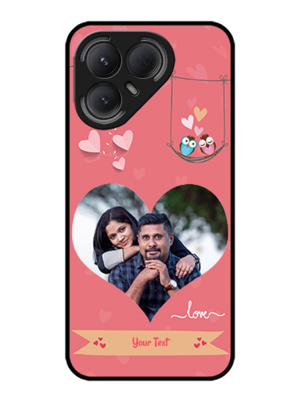 Custom Tecno Pova 7 Pro 5G Custom Metal Phone Case - Peach Color Love Design