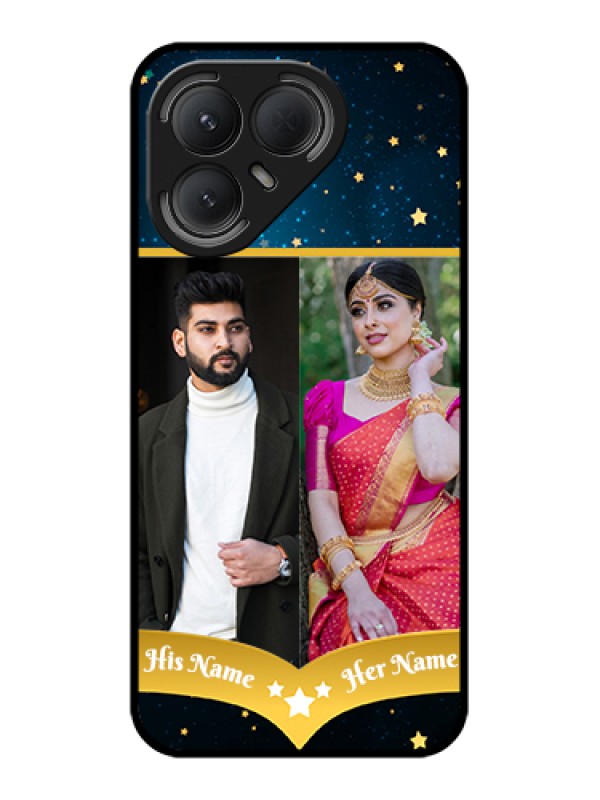 Custom Tecno Pova 7 Pro 5G Custom Metal Phone Case - Galaxy Stars Backdrop Design