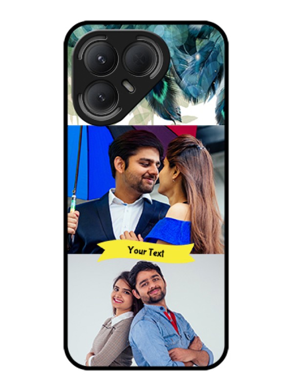 Custom Tecno Pova 7 Pro 5G Custom Metal Phone Case - Image With Boho Peacock Feather Design