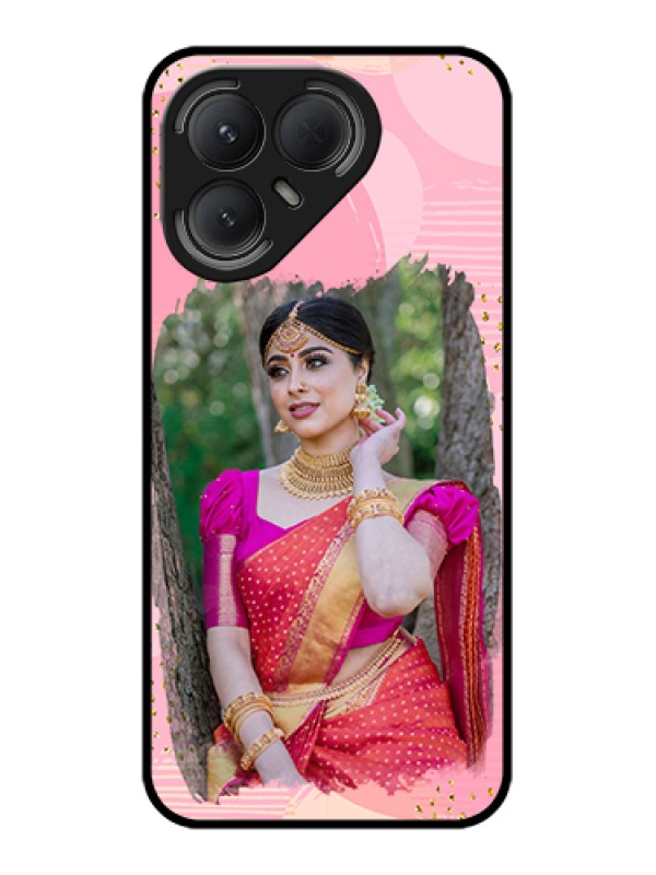 Custom Tecno Pova 7 Pro 5G Custom Metal Phone Case - Gold Glitter Splash Design