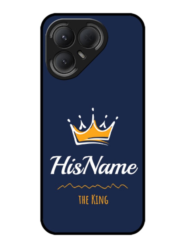 Custom Tecno Pova 7 Pro 5G Custom Metal Phone Case - King With Name Design