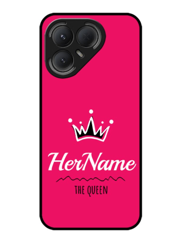 Custom Tecno Pova 7 Pro 5G Custom Metal Phone Case - Queen With Name Design