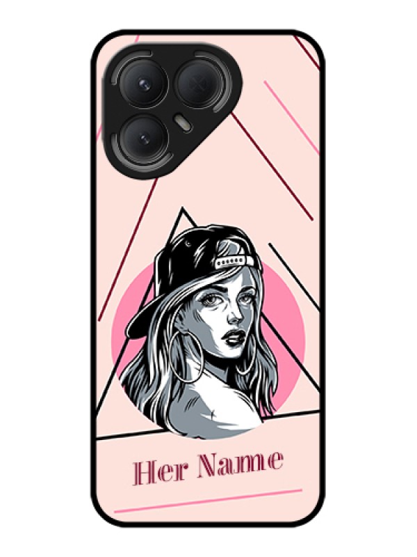 Custom Tecno Pova 7 Pro 5G Custom Metal Phone Case - Rockstar Girl Design